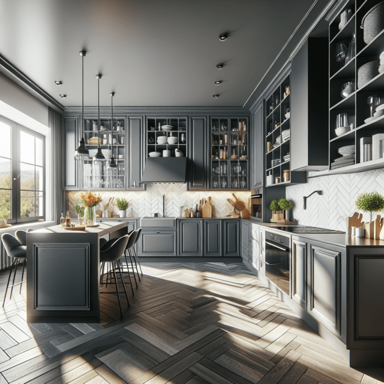 anthrazitfarbene Amerikanische Küche-Wuppertal