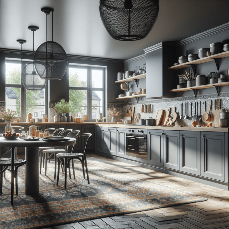 anthrazitfarbene Boho Style Küche-Wuppertal