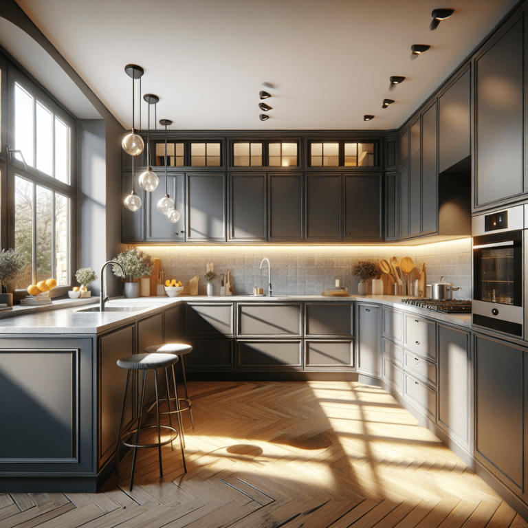 anthrazitfarbene Eck-Küche-Wuppertal