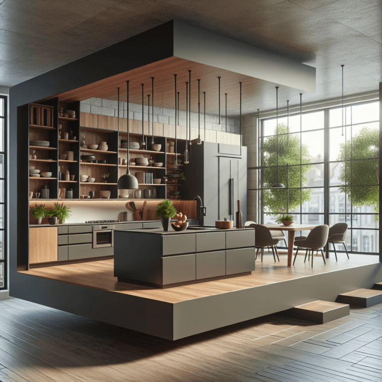 anthrazitfarbene Schwebende Küche-Wuppertal