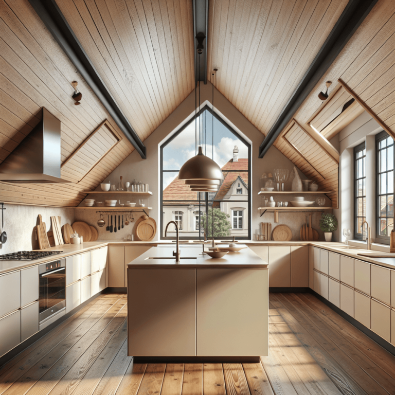 beige Küche für Dachschräge-Wuppertal