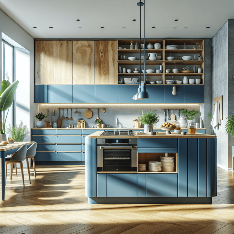 blaue Anrichte Küche-Wuppertal