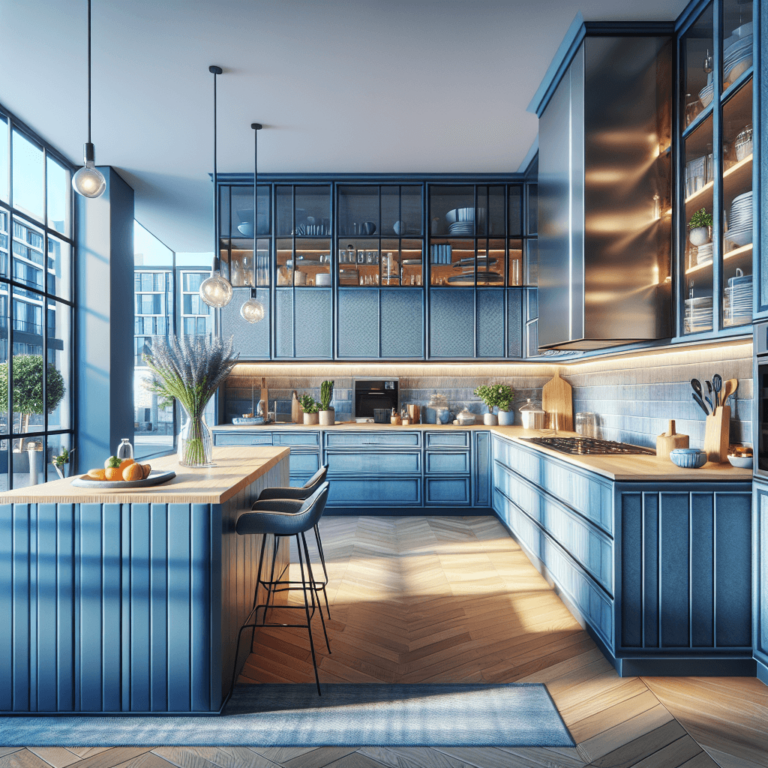 blaue Design Küche-Wuppertal