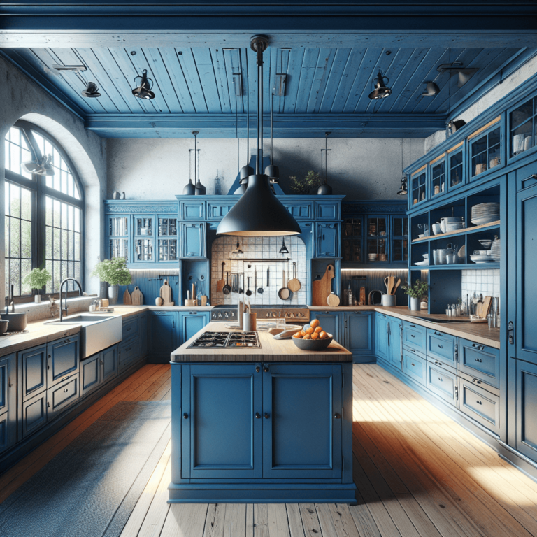 blaue Industrielle Küche-Wuppertal