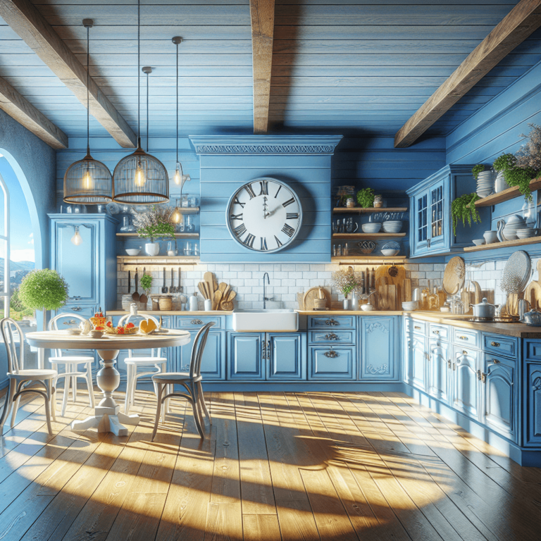 blaue Landhausküche-Wuppertal