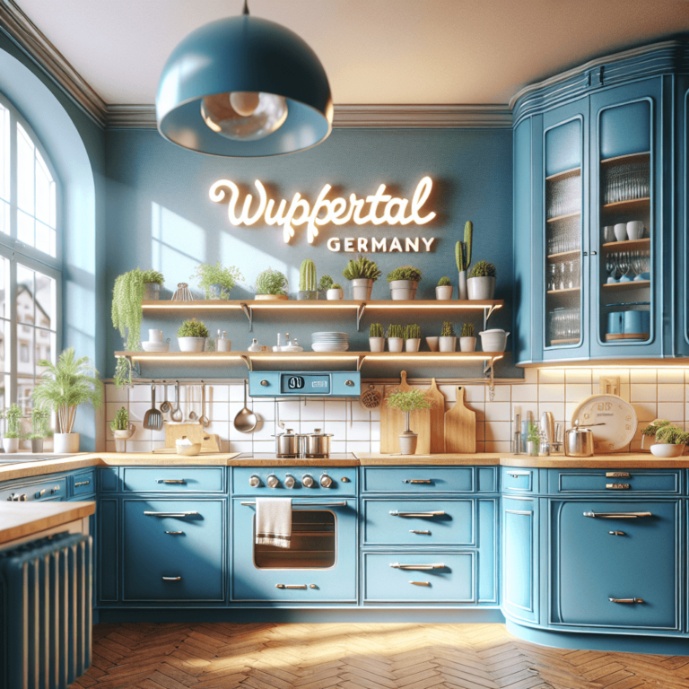 blaue Retro Küche-Wuppertal