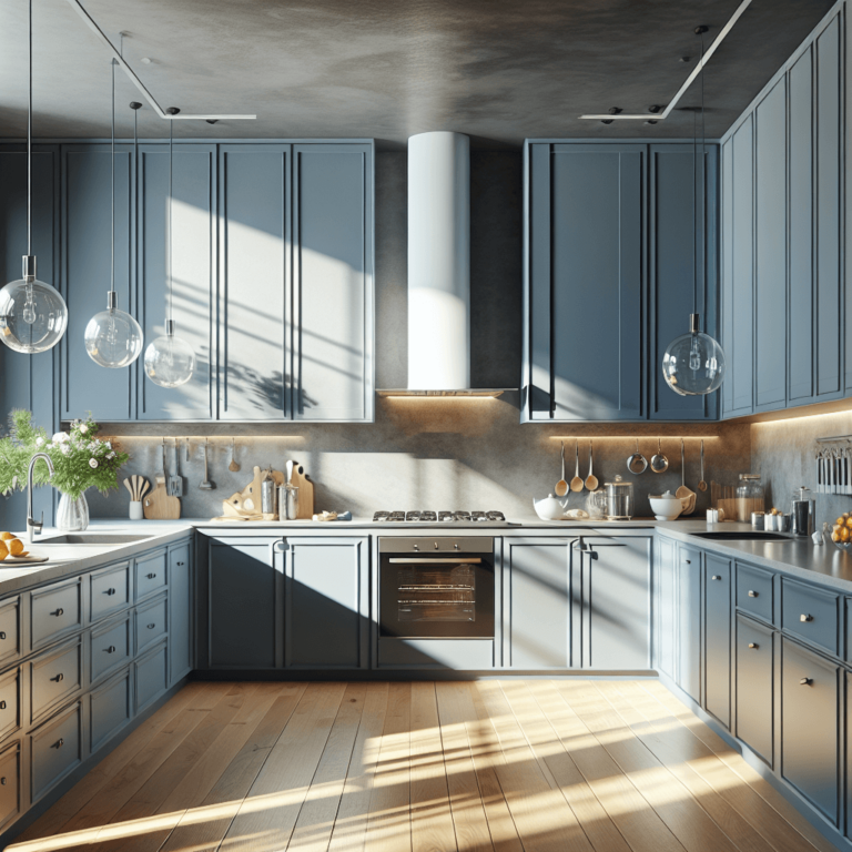 blaugraue Amerikanische Küche-Wuppertal