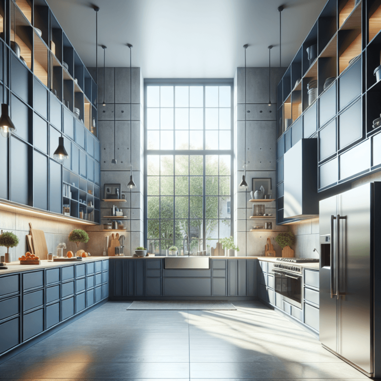 blaugraue Design Küche-Wuppertal