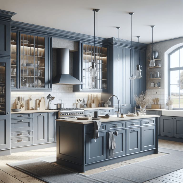 blaugraue Landhausküche-Wuppertal