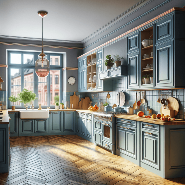 blaugraue Retro Küche-Wuppertal