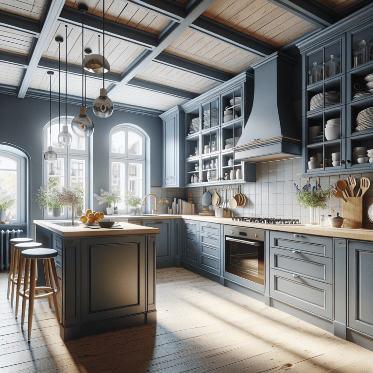 blaugraue Singleküche-Wuppertal