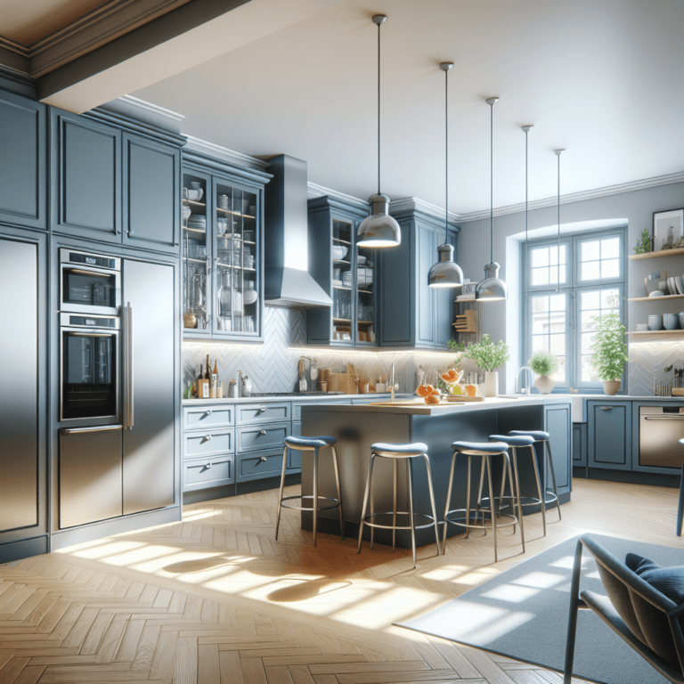 blaugraue Wohnküche-Wuppertal