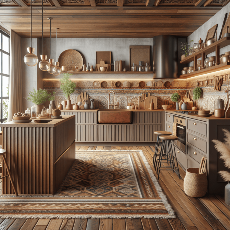 braune Boho Style Küche-Wuppertal