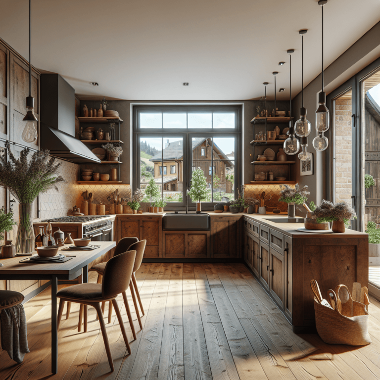 braune Küche im Bauernhausstil-Wuppertal