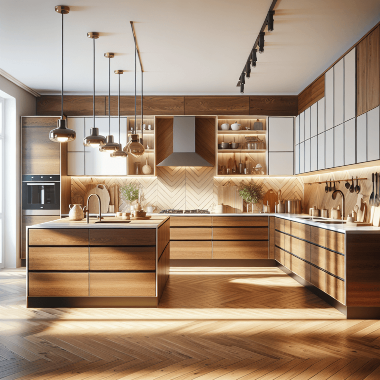 braune Küche im skandinavischen Stil-Wuppertal