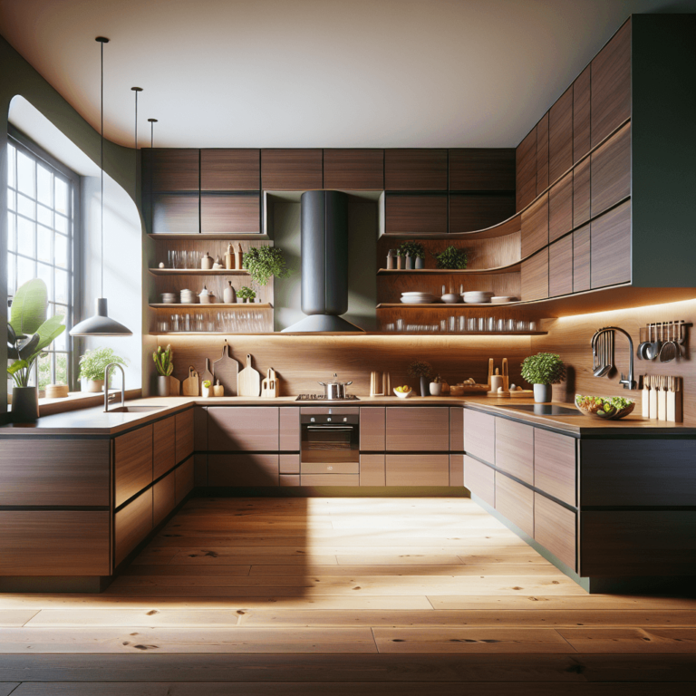 braune Küche in G-Form-Wuppertal