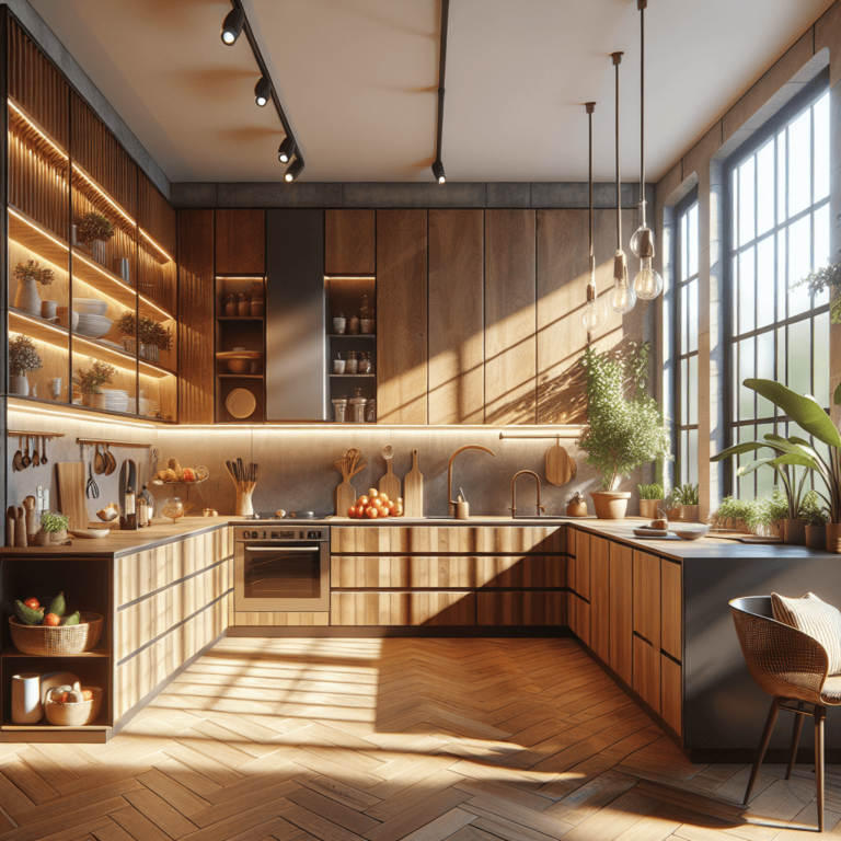 braune Küche in L-Form-Wuppertal