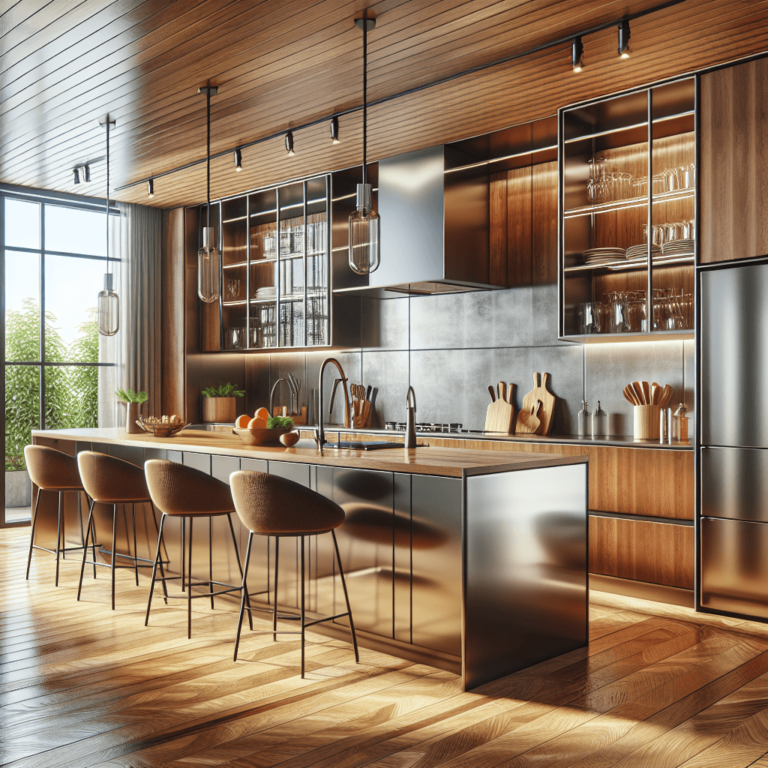 braune Küche mit Stahlakzenten-Wuppertal