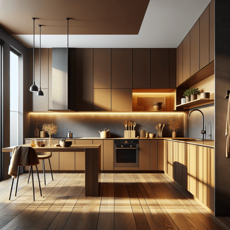 braune Minimalismus Küche-Wuppertal