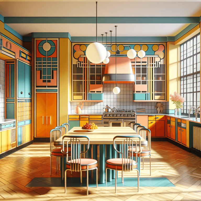 bunte Küche im Art-Deco-Stil-Wuppertal