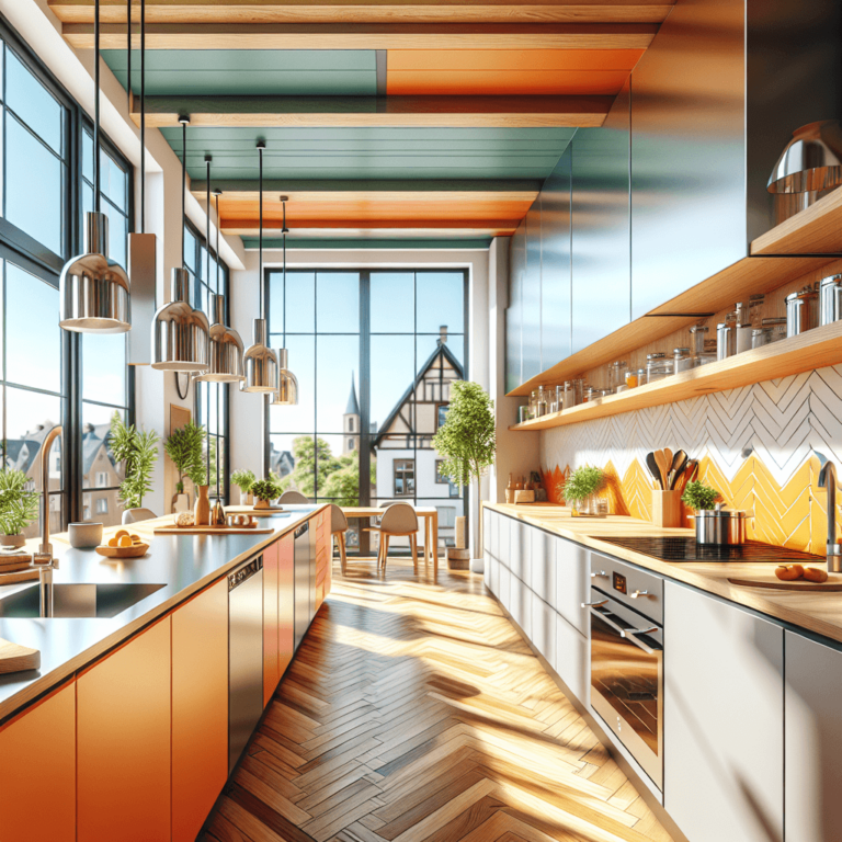 bunte Küche mit Stahlakzenten-Wuppertal