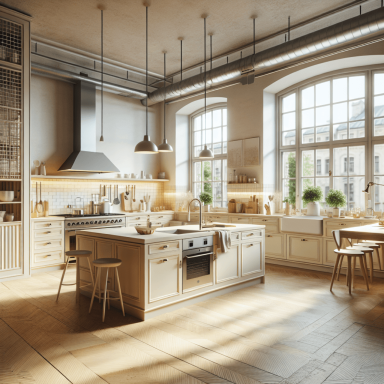 cremefarbene Industrielle Küche-Wuppertal