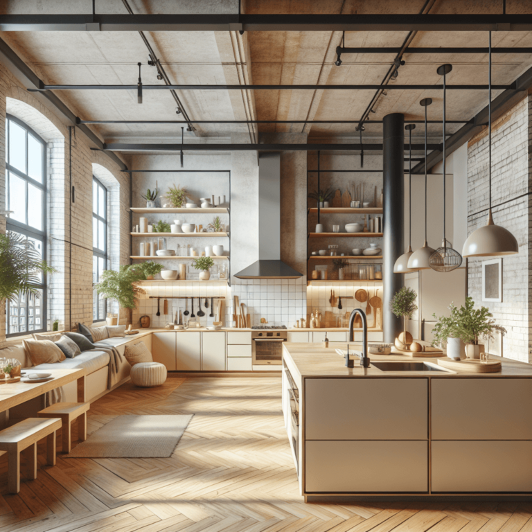 cremefarbene Küche im Loftstil-Wuppertal