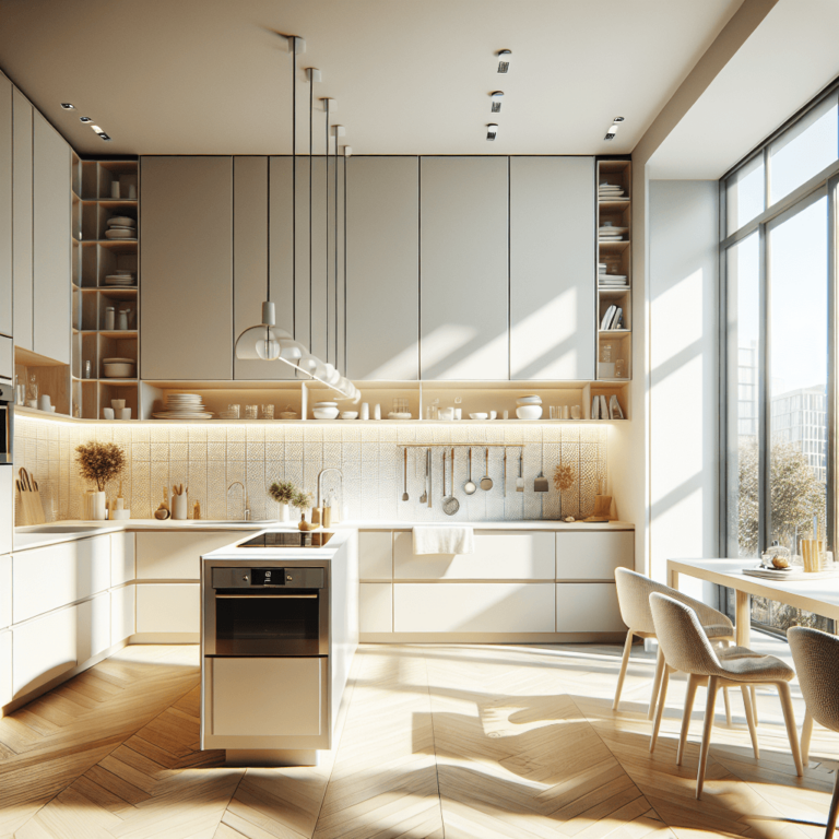 cremefarbene Küche in L-Form-Wuppertal