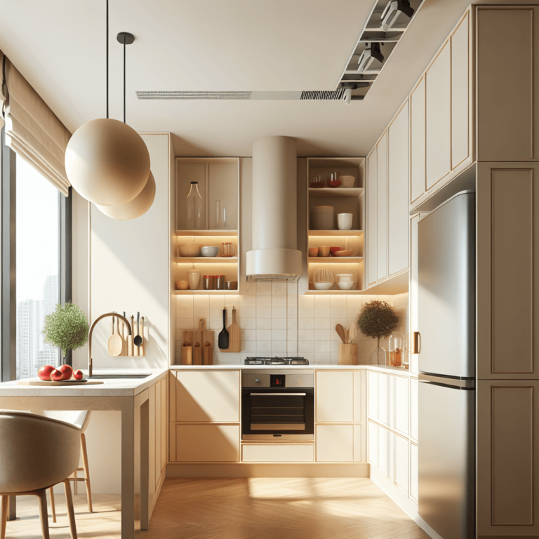 cremefarbene Singleküche-Wuppertal