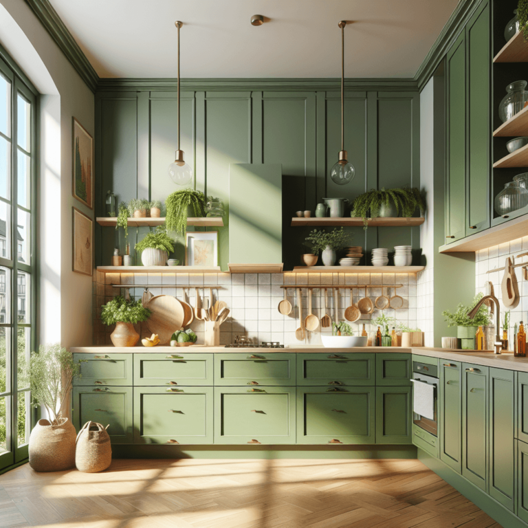 grüne Boho Style Küche-Wuppertal
