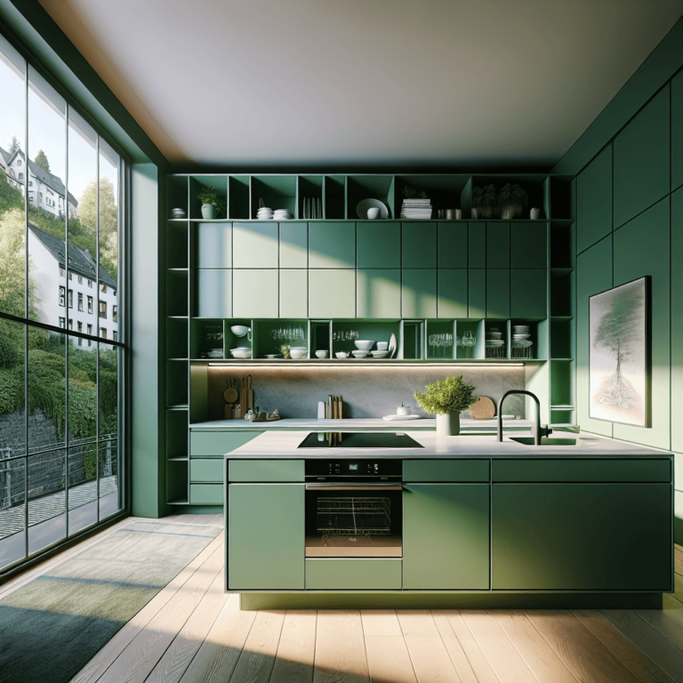 grüne Einbauküche-Wuppertal