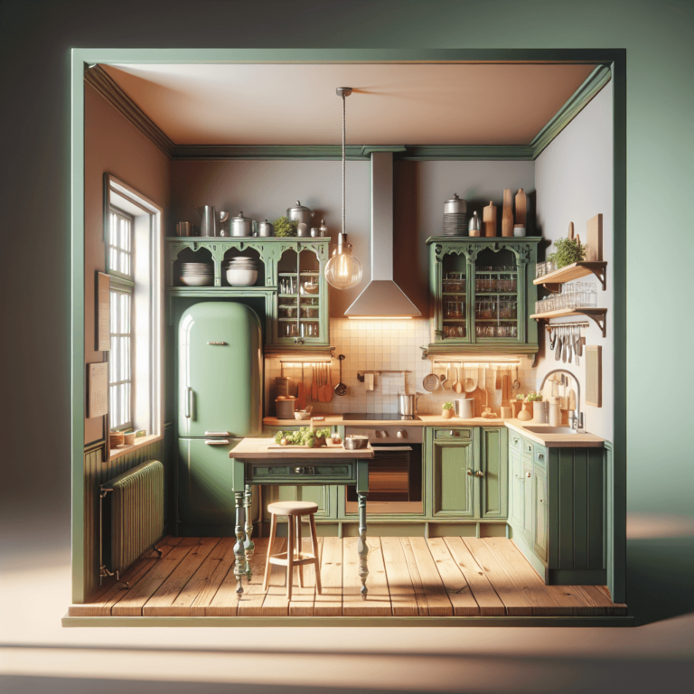 grüne Freistehende Küche-Wuppertal