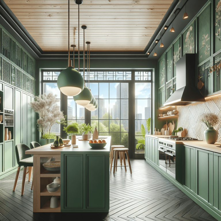 grüne Küche im asiatischen Stil-Wuppertal