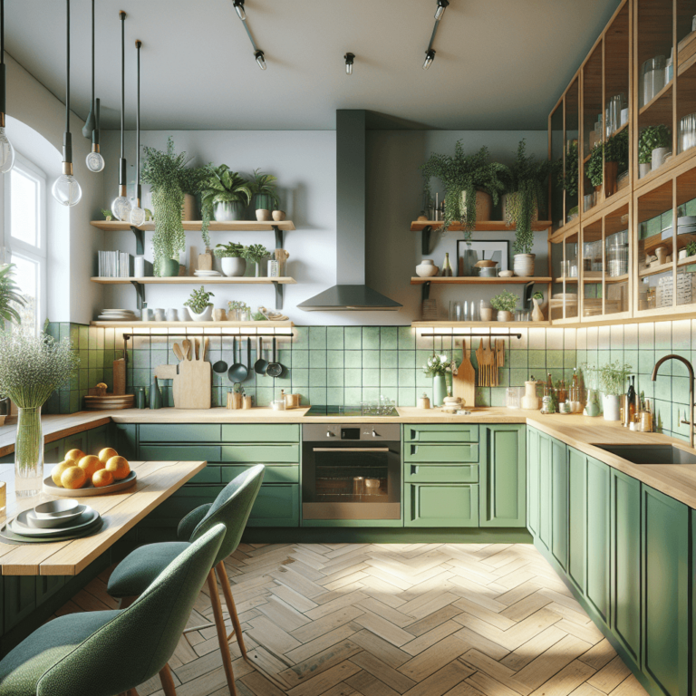 grüne Küche im skandinavischen Stil-Wuppertal