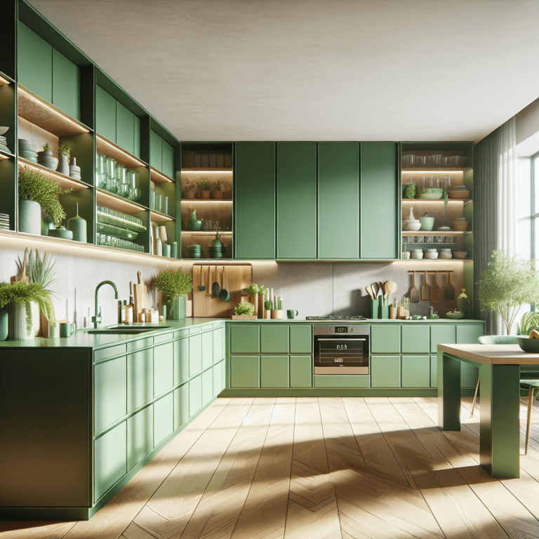 grüne Küche in L-Form-Wuppertal