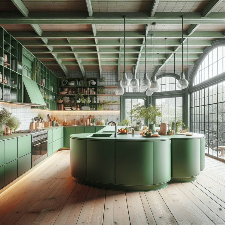 grüne Küche in U-Form-Wuppertal