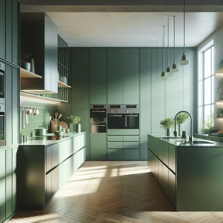 grüne Minimalismus Küche-Wuppertal
