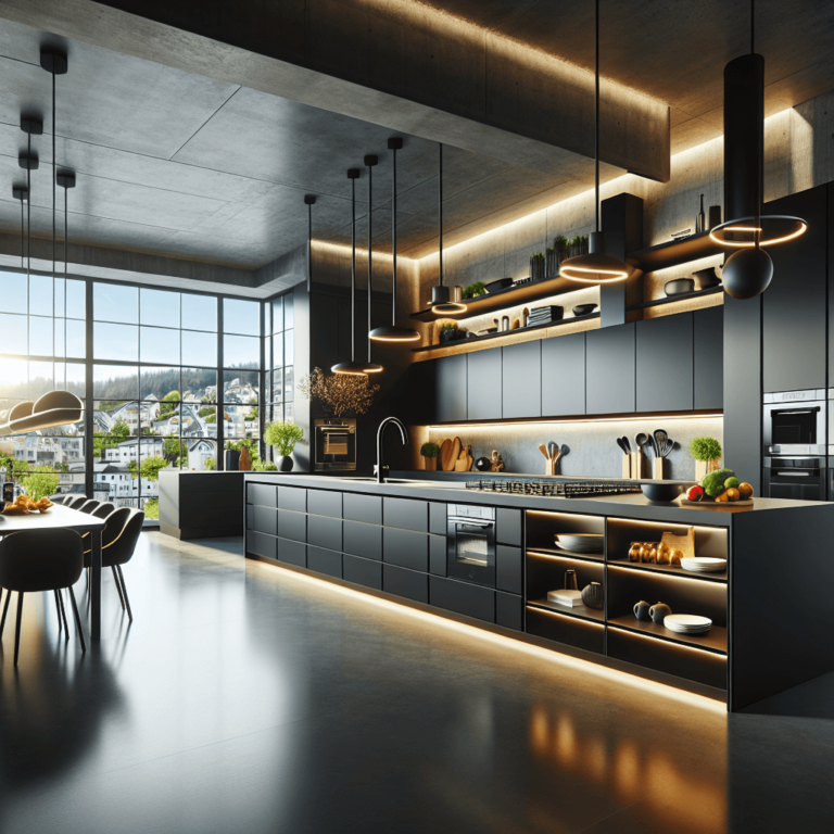 schwarze Anrichte Küche-Wuppertal