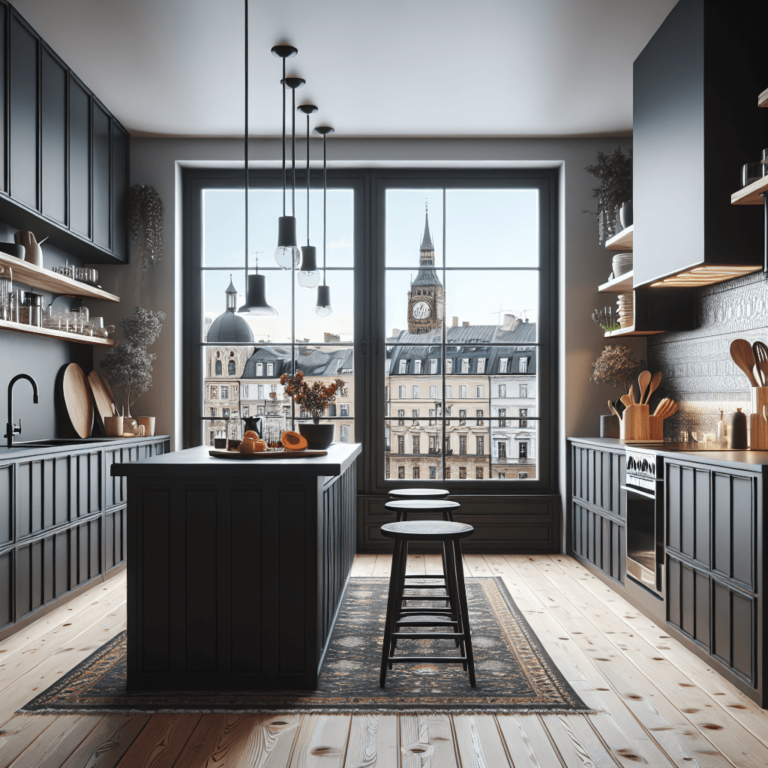 schwarze Boho Style Küche-Wuppertal