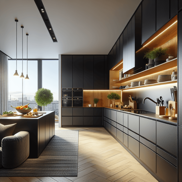 schwarze Einbauküche-Wuppertal