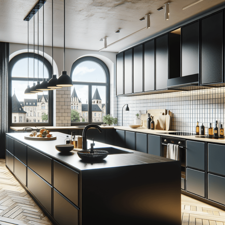 schwarze Küche in G-Form-Wuppertal