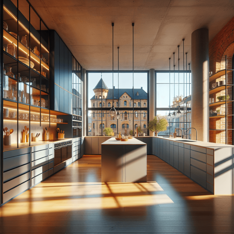 schwarze Küche in U-Form-Wuppertal