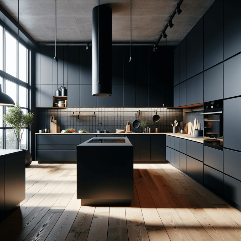 schwarze Minimalismus Küche-Wuppertal