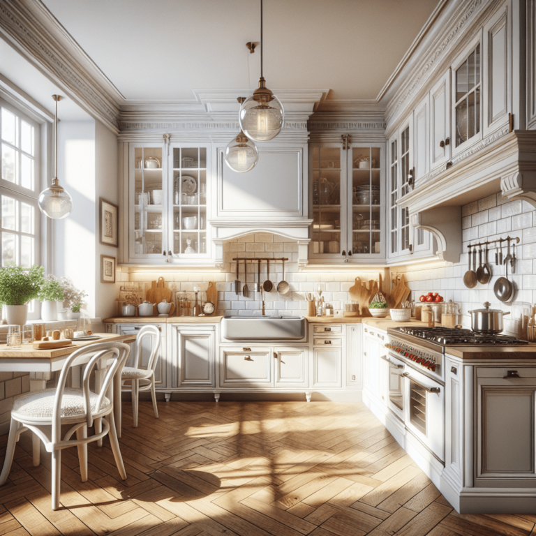 weiße Küche im Vintage Chic Stil-Wuppertal