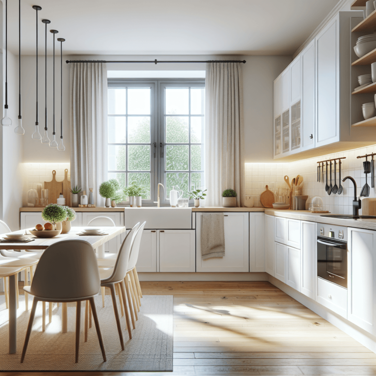 weiße Küche im skandinavischen Stil-Wuppertal