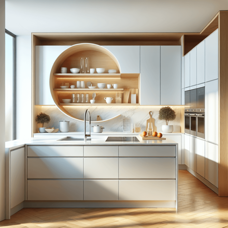 weiße Küche in G-Form-Wuppertal