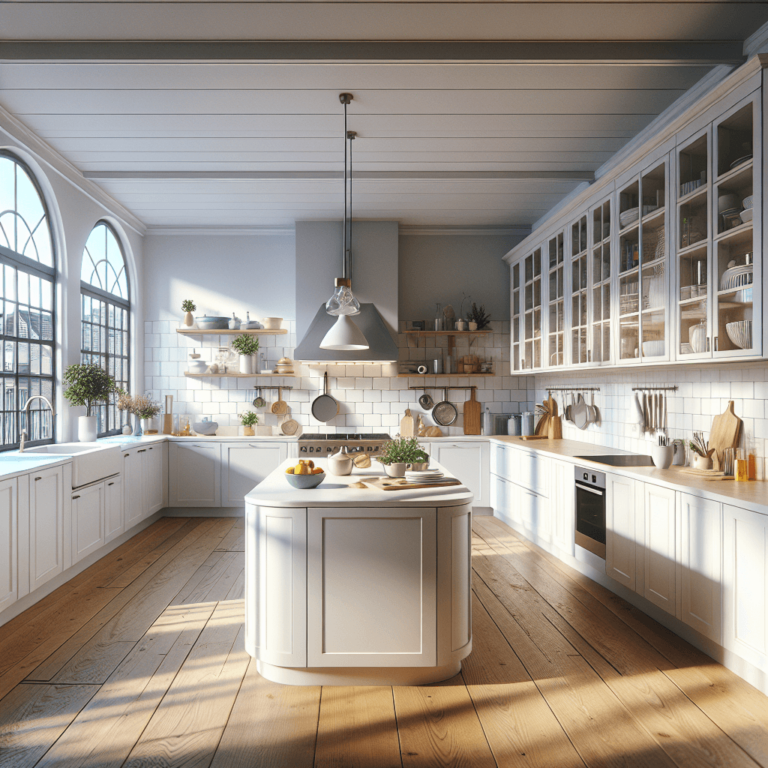 weiße Küche in U-Form-Wuppertal